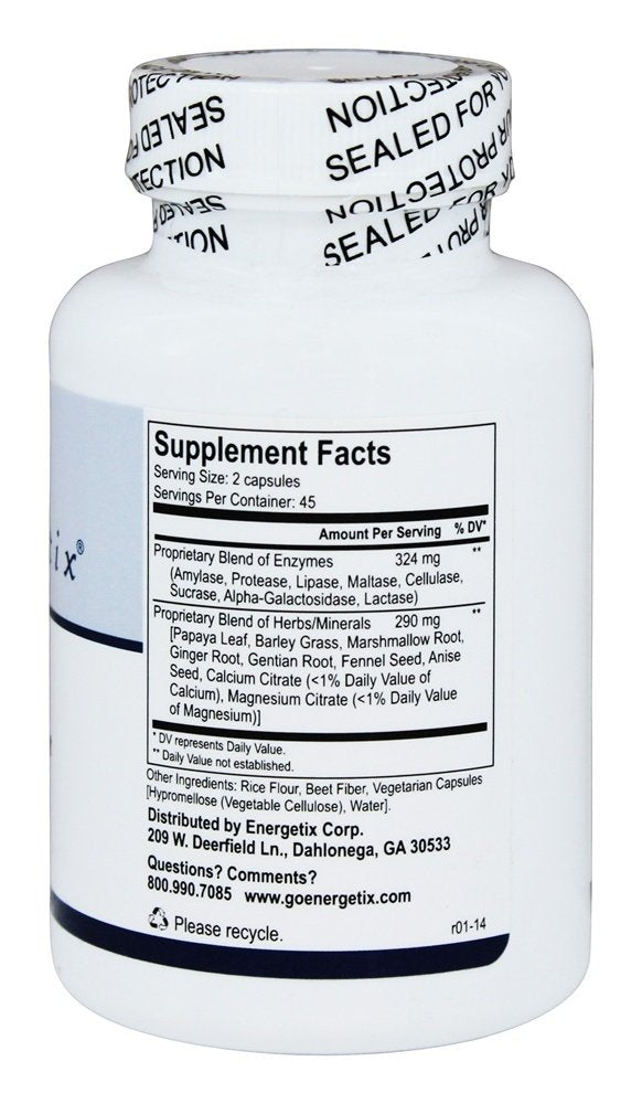 Catalyst-7 label detail highlights 90 capsules and enzyme profile