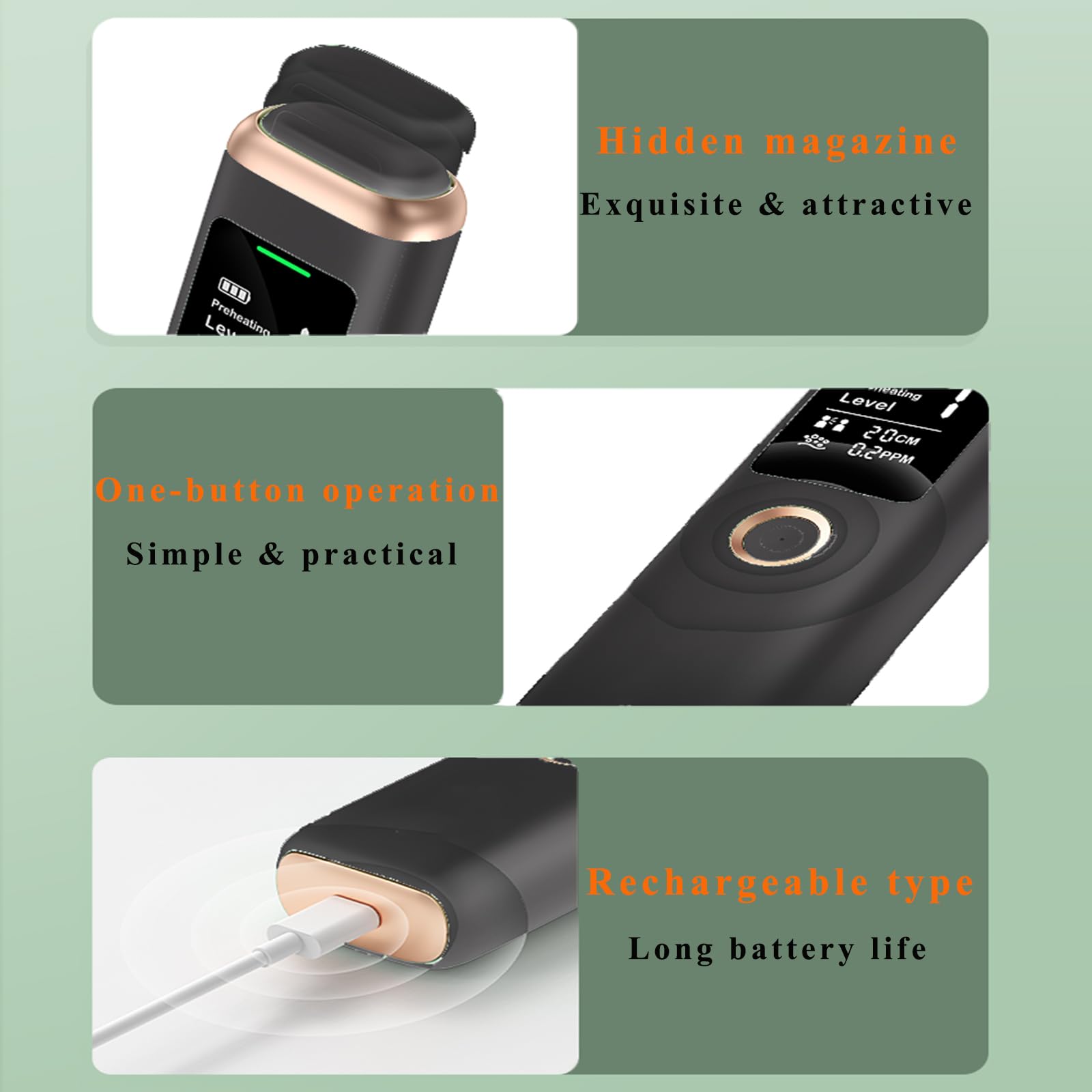 Vimaydo compact portable design fits easily in a bag for travel