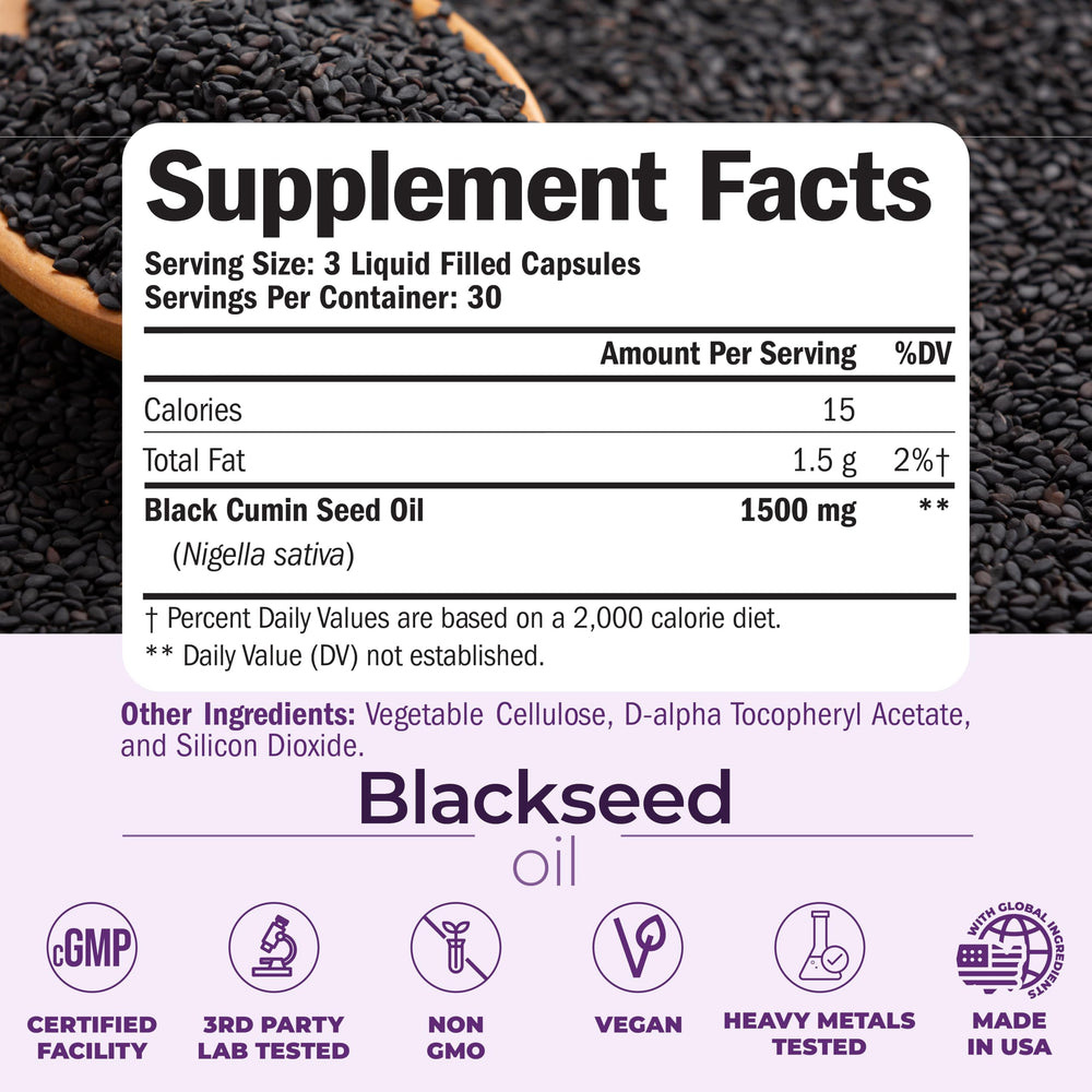 Vimerson Health Black Seed Oil capsules in hand for convenient on-the-go immune and skin benefits.