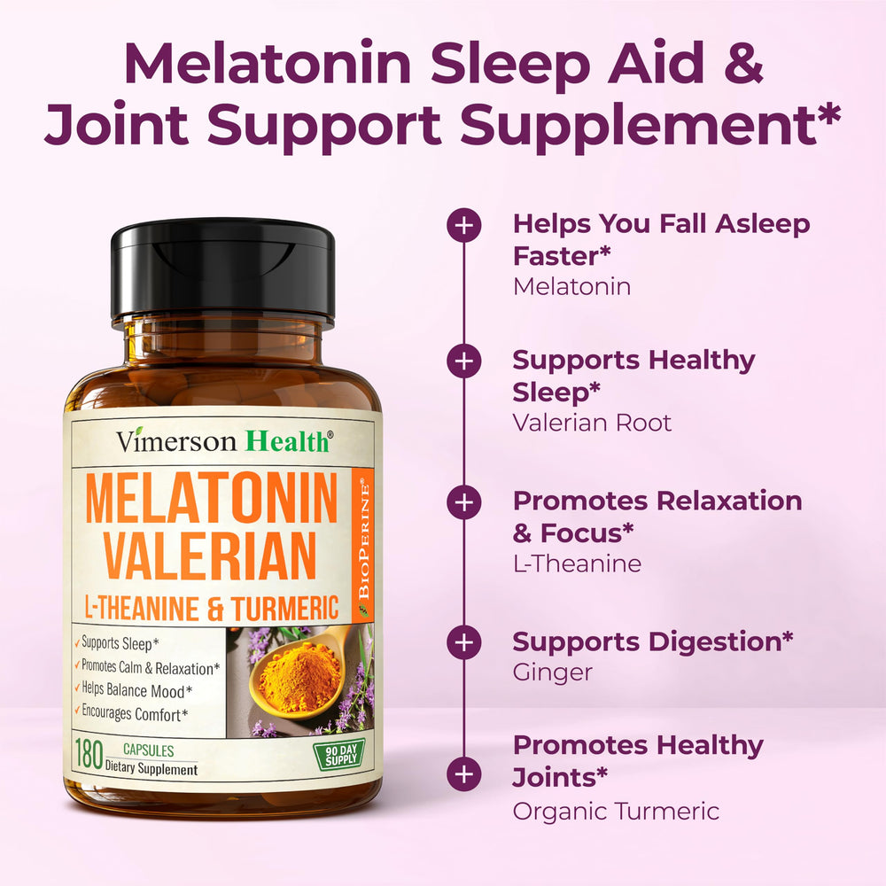 Vimerson Health capsules closeup shows easy-to-swallow nightly support.