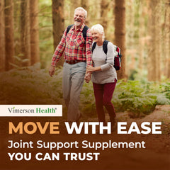 Vimerson Health daily-joint-support-pills close-up highlights simple two-capsule routine.