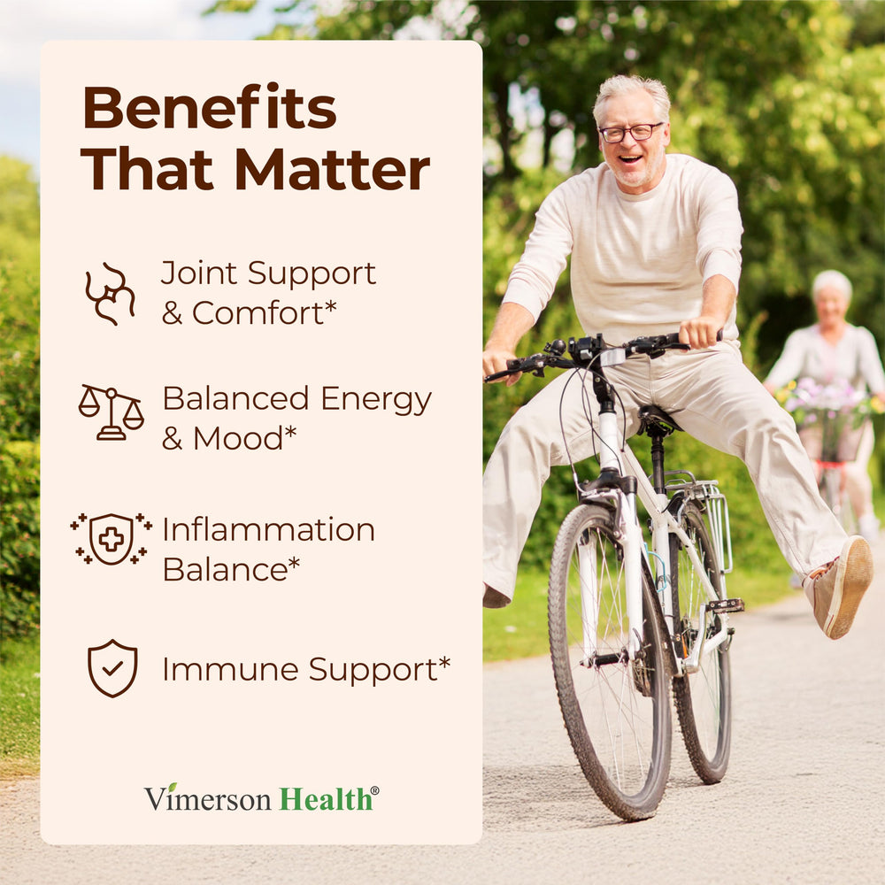 Vimerson Health ginger root capsules highlight natural vitality.
