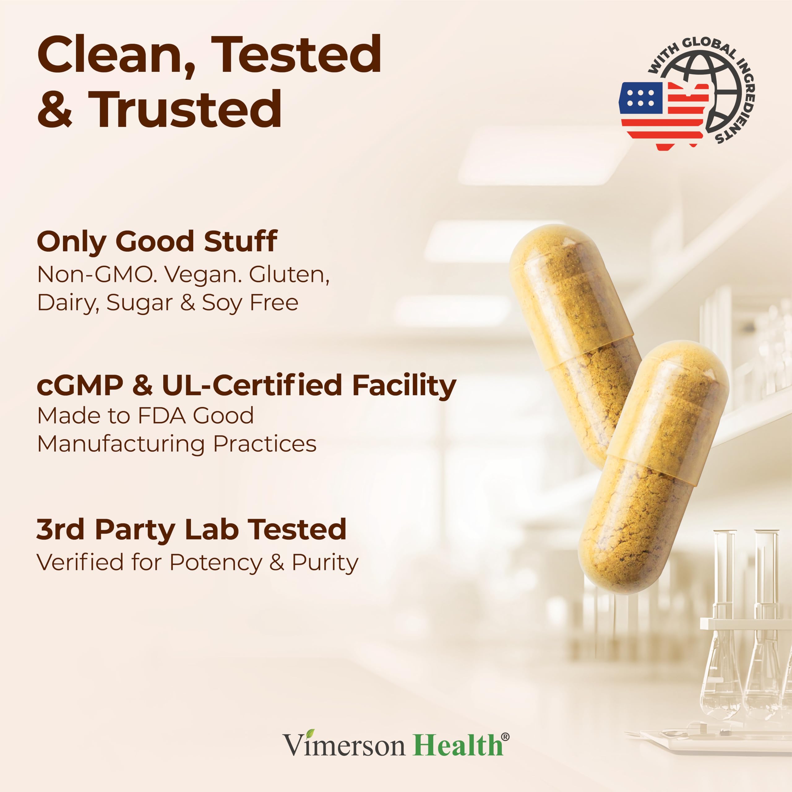 Vimerson Health ginger root ingredient image hints at flavorful daily use.