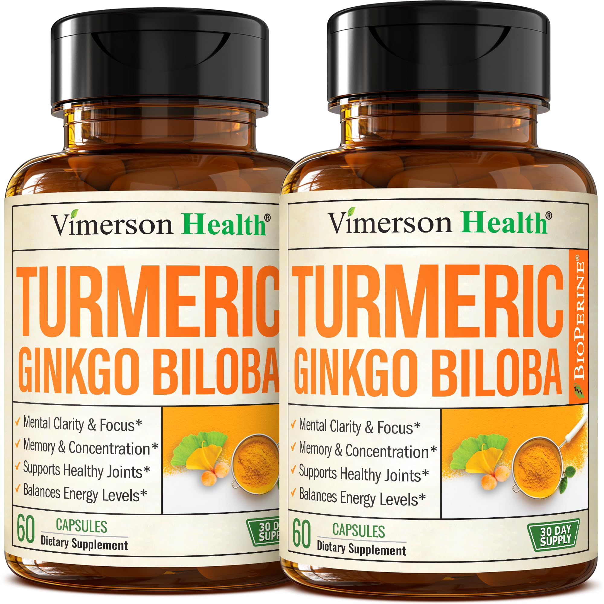 Vimerson Health ginkgo-biloba-turmeric bottle front for focus support