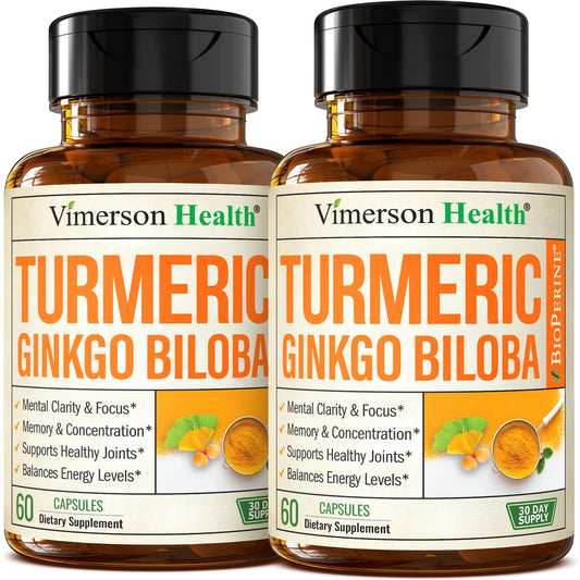 Vimerson Health ginkgo-biloba-turmeric bottle front for focus support