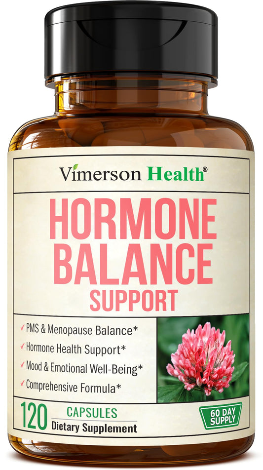 Vimerson Health Hormone Harmony bottle closeup showing a trusted wellness supplement for daily balance.