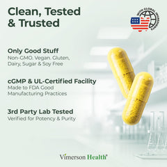 Vimerson Health lemon balm extract image conveys calm mood benefits