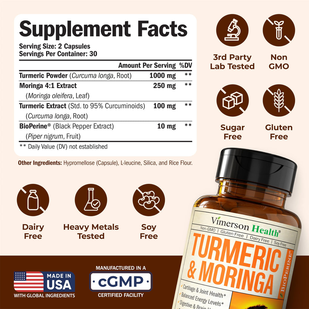 Vimerson Health Moringa leaves extract supports digestion.