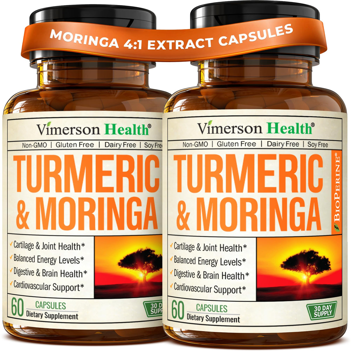 Vimerson Health Moringa Turmeric capsules for joint support and mobility.