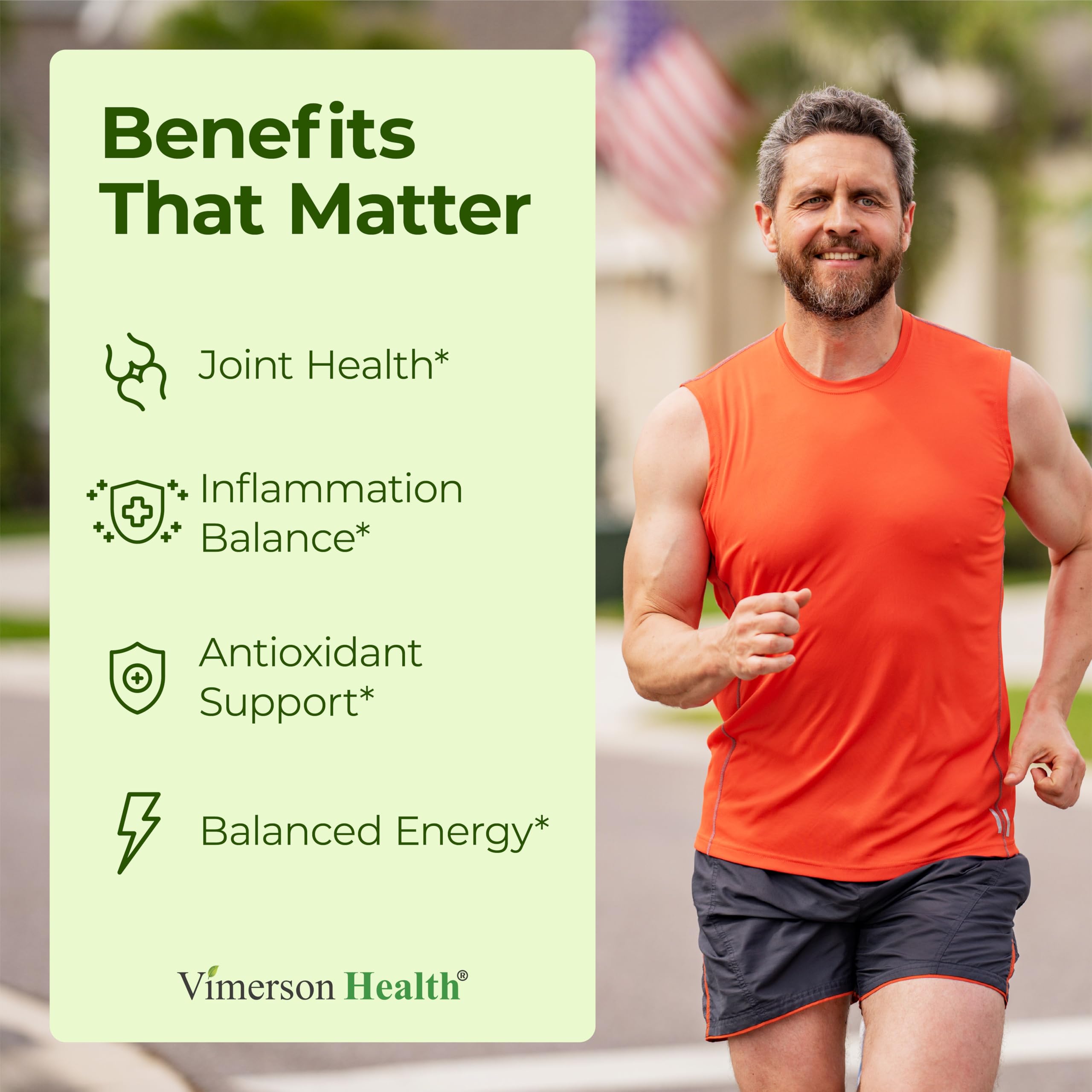 Vimerson Health Organic Turmeric Powder bag highlights natural sourcing for daily wellness