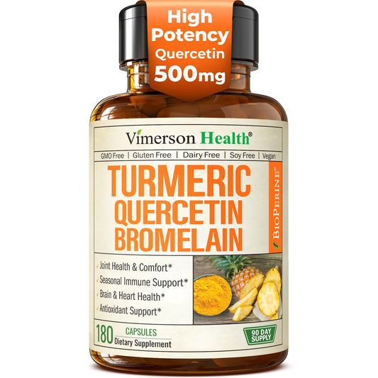 Vimerson Health quercetin-bromelain-turmeric bottle for immune and joint support.