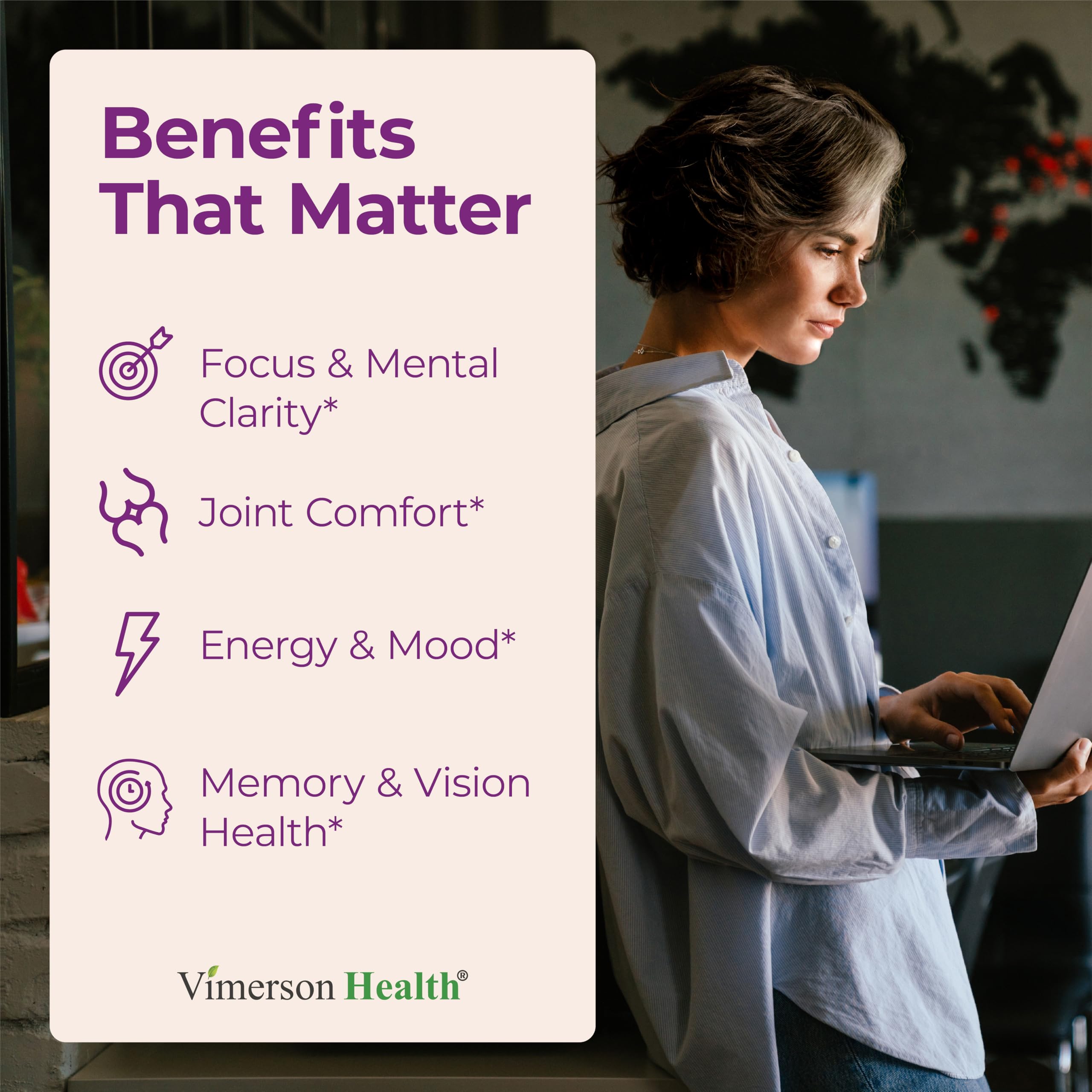 Vimerson Health saffron supplements capsules close-up for focus and mood support