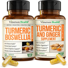 Vimerson Health turmeric-boswellia bottle supports joint comfort and mobility.
