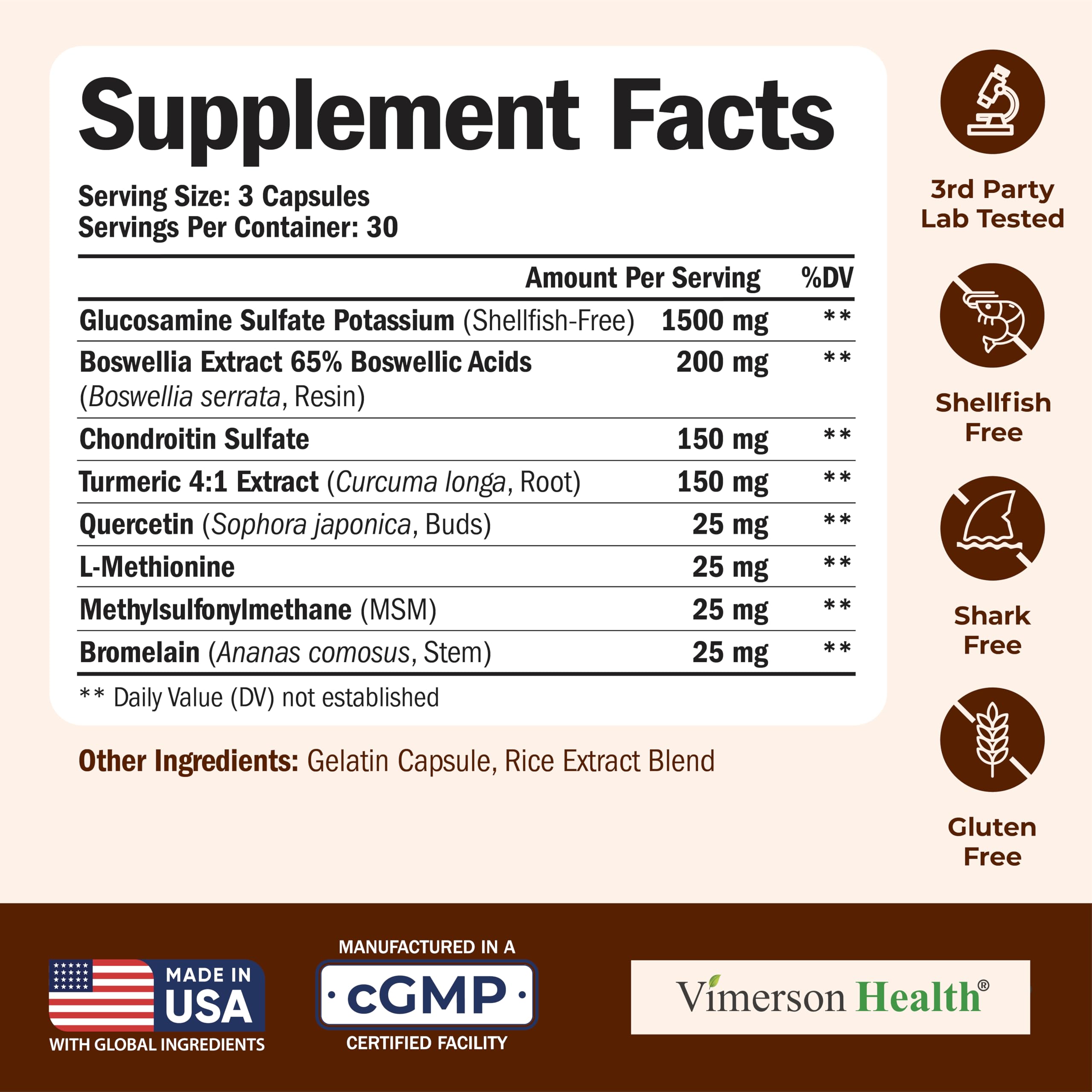 Vimerson Health turmeric-curcumin blend suggests anti-inflammatory support for workouts.