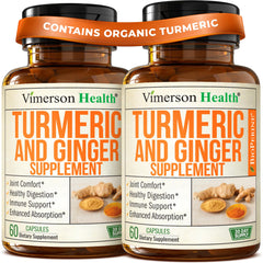 Vimerson Health Turmeric Curcumin bottle close-up for joint support potential