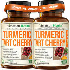 Vimerson Health turmeric curcumin bottle highlights joint support and inflammation balance.