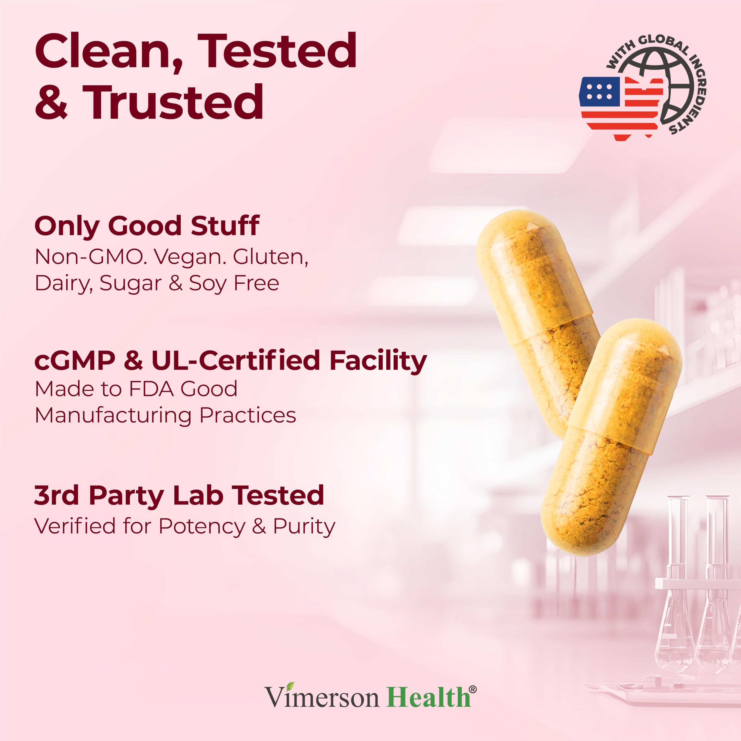 Vimerson Health turmeric-curcumin label front showing premium blend.