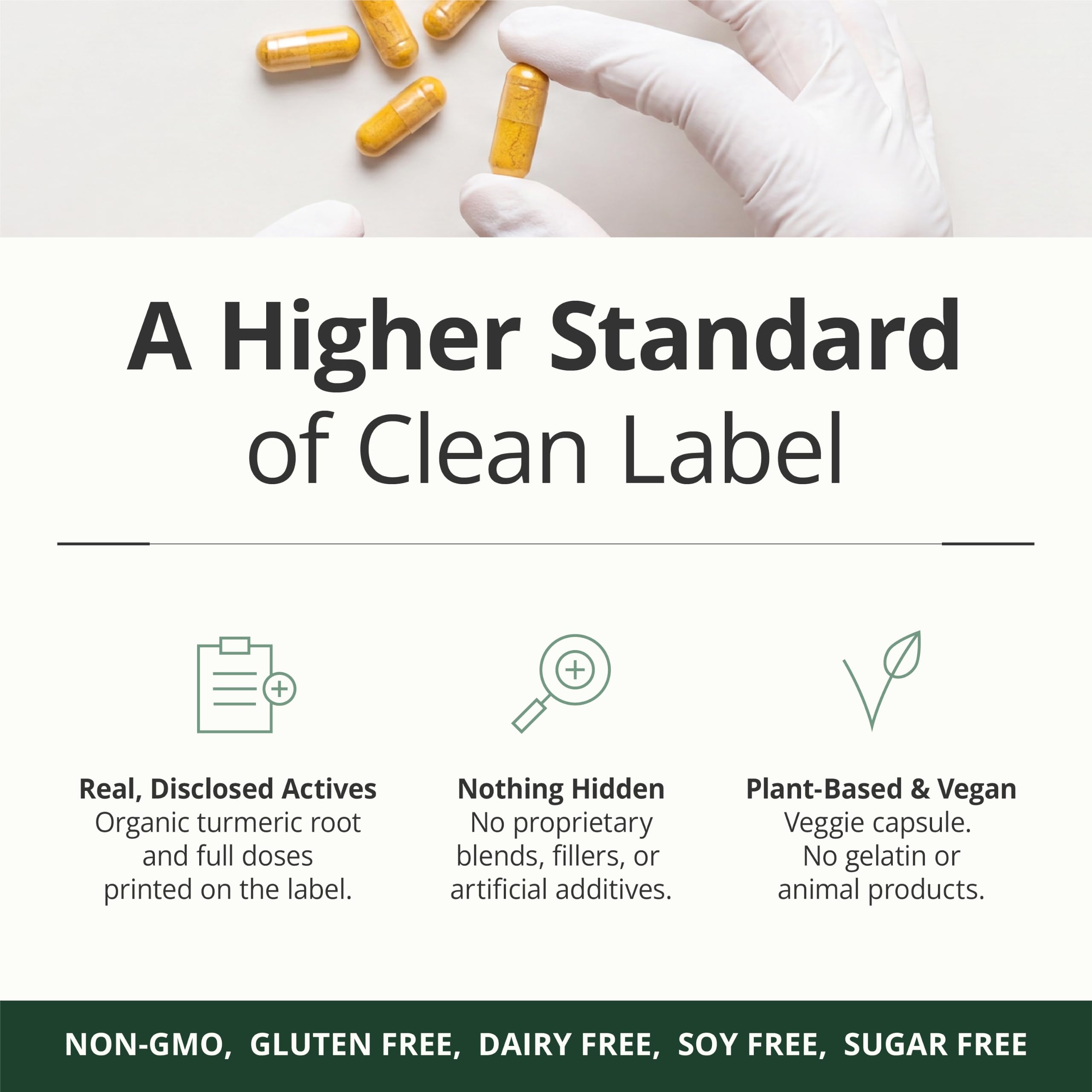 Vimerson Health vegan capsules packaging communicates dairy-free gluten-free wellness.