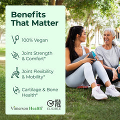 Vimerson Health vegan glucosamine capsule supports cartilage comfort and mobility.