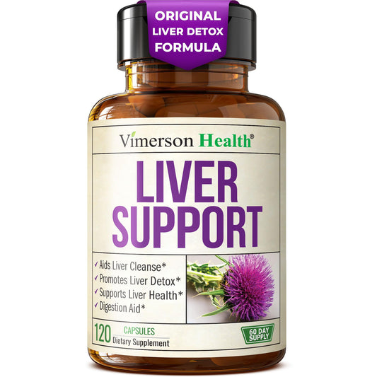 Vimerson Health vegan liver cleanse bottle front supports daily liver wellness and digestion