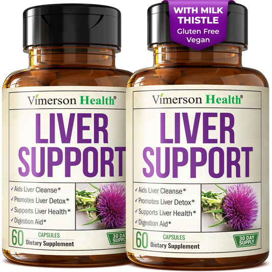 Vimerson Health Vegan Liver Cleanse bottle front view for daily liver support.