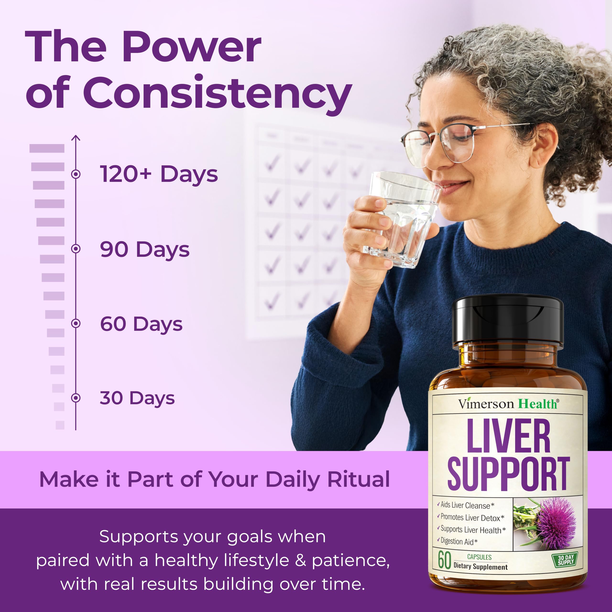 Vimerson Health Vegan Liver Cleanse dandelion root natural detox blend.
