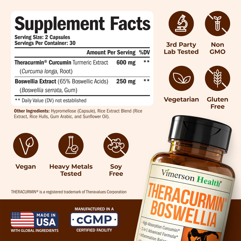 Boswellia extract detail in Vimerson Health Theracurmin turmeric supplement.