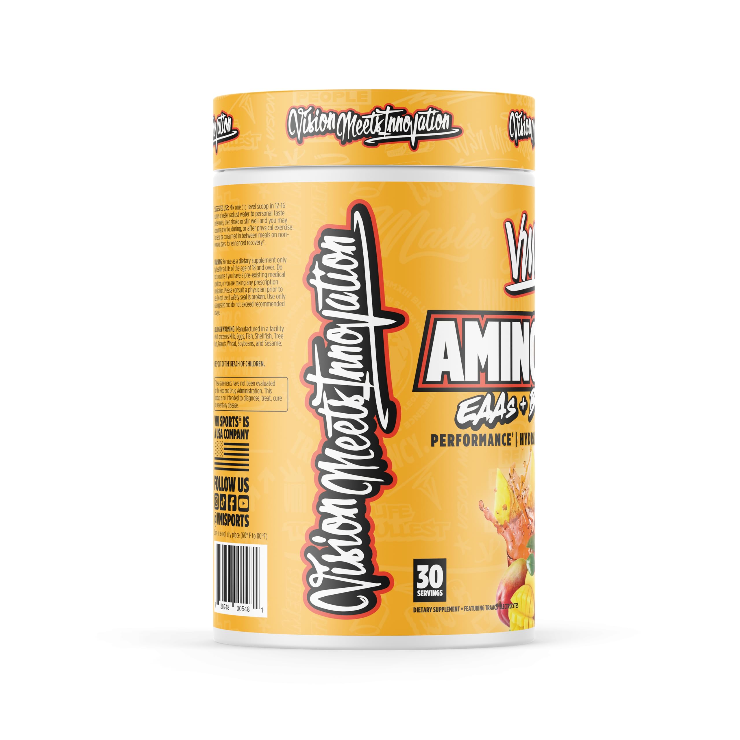 Aminogex Ultra scoop dispensing powder into water for intra-workout use.