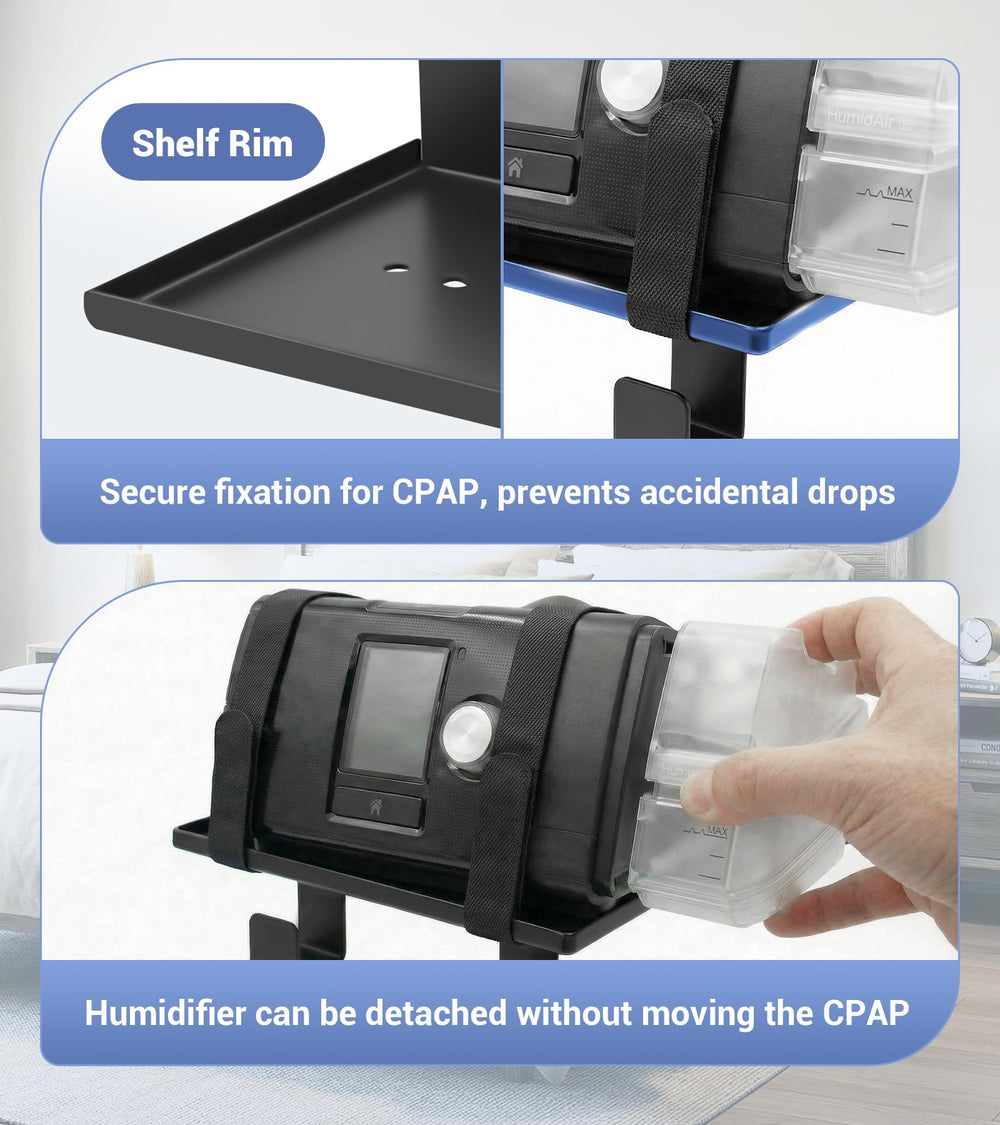VIMZPER CPAP secure straps prevent accidental bumps during the night.