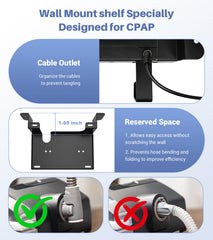 VIMZPER CPAP tubing and mask hangers help prevent tangling and keep accessories ready.