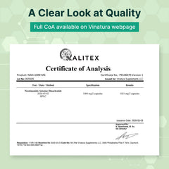 VINATURA NAD+ 1000mg allergen-free icons on packaging