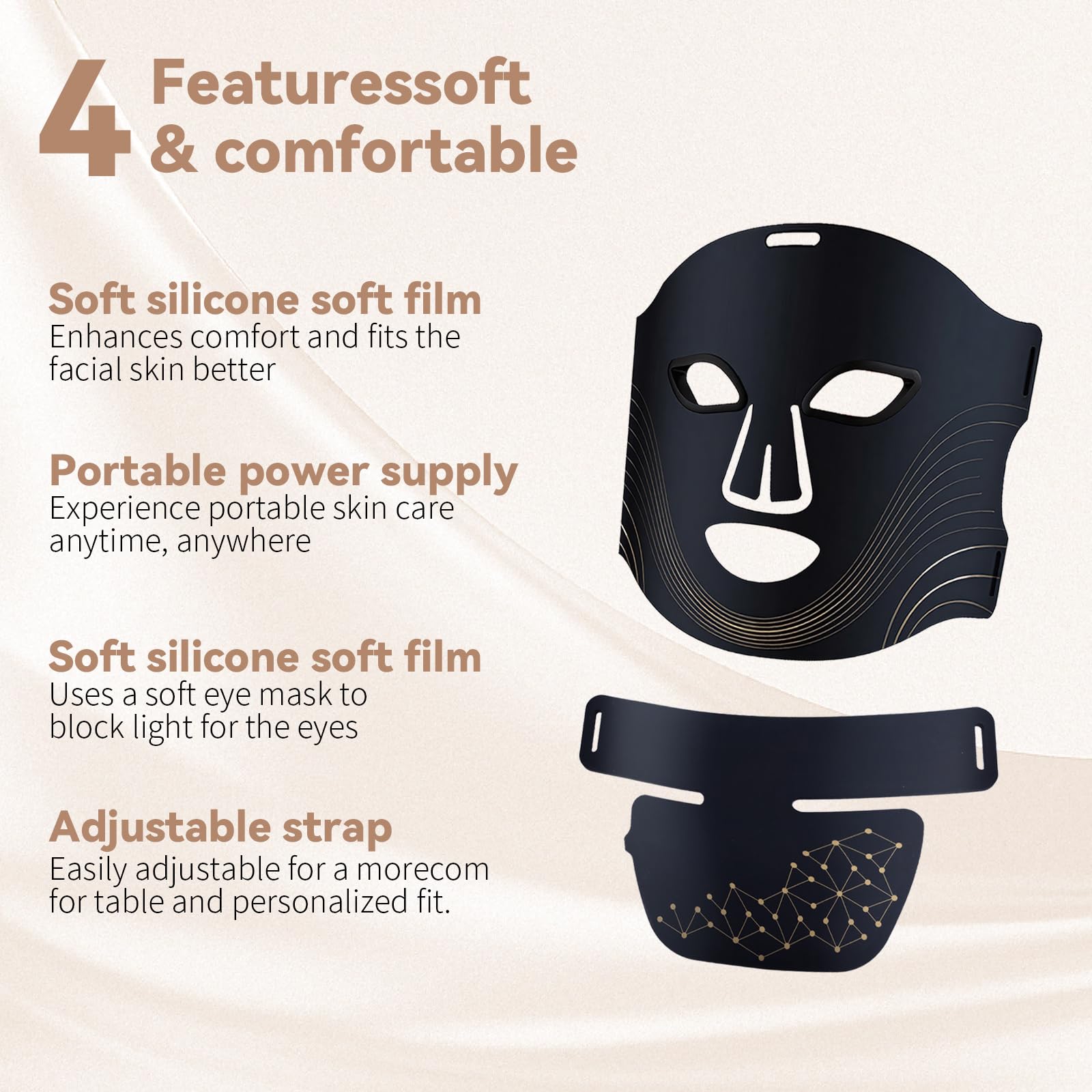 VINCAOR LED mask recommended 10–20 minute sessions for skincare