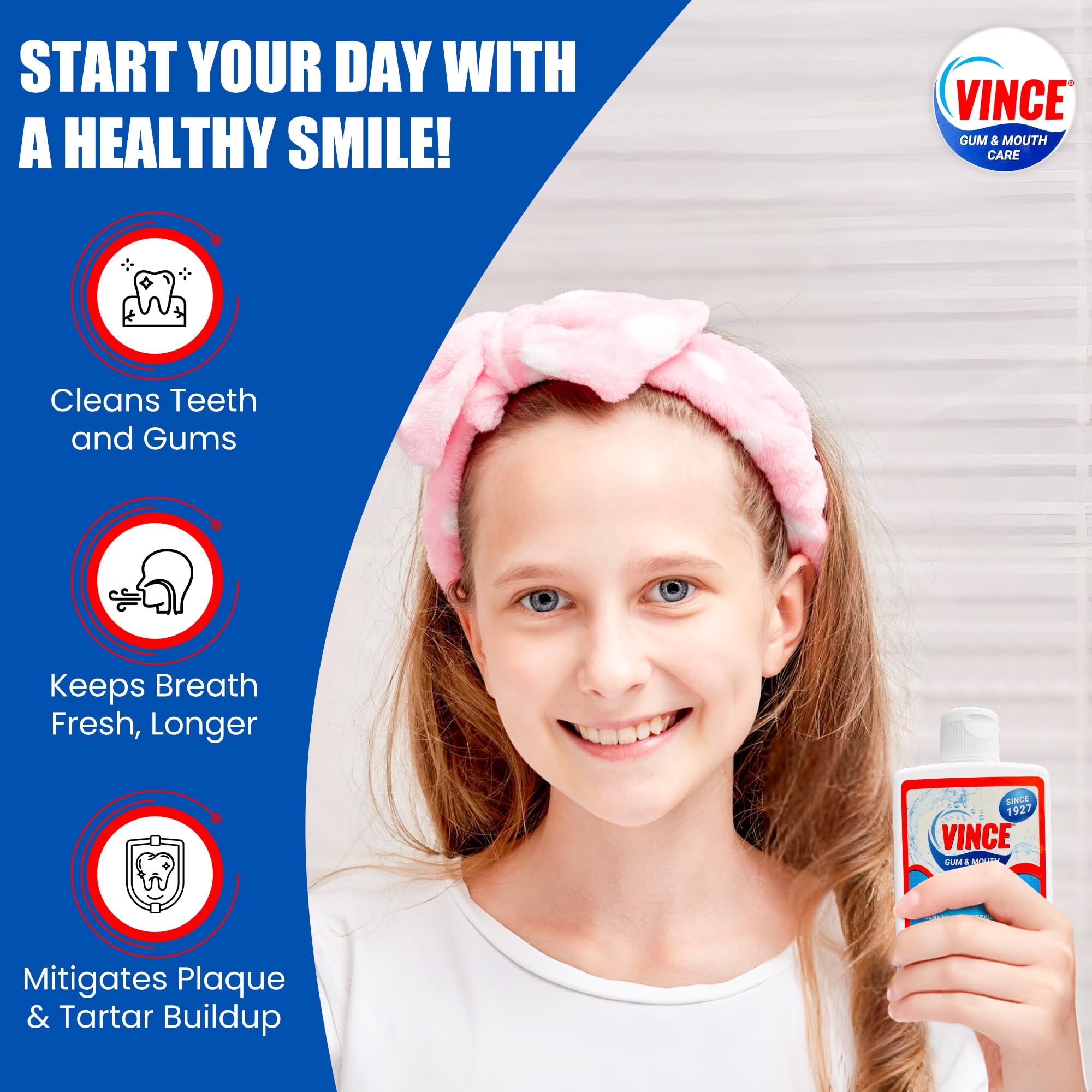 Vince canker sore care demo highlights gentle daily oral hygiene
