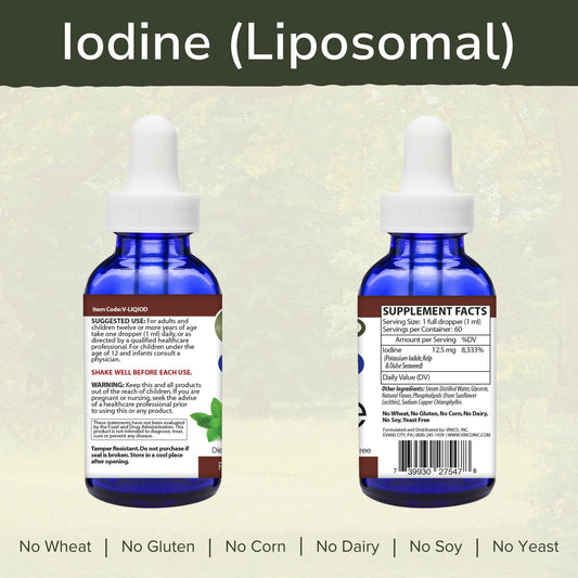 Vinco liposomal iodine graduated pipette dispensing daily dose