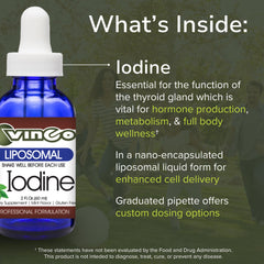 Vinco Liposomal Iodine label close-up—vegan gluten-free