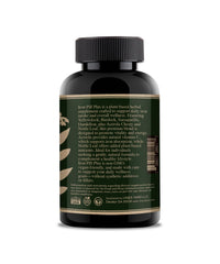 Vines Yard Iron Pill Plus ingredients label highlighting Yellow Dock and Burdock Root
