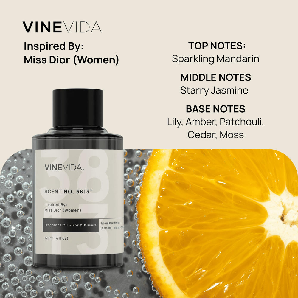 VINEVIDA Donna In Roma diffuser oil bottle evokes modern confidence and warmth.