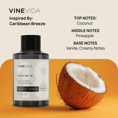 VINEVIDA summer-breeze-bottles-closeup showcases a light, refreshing scent.