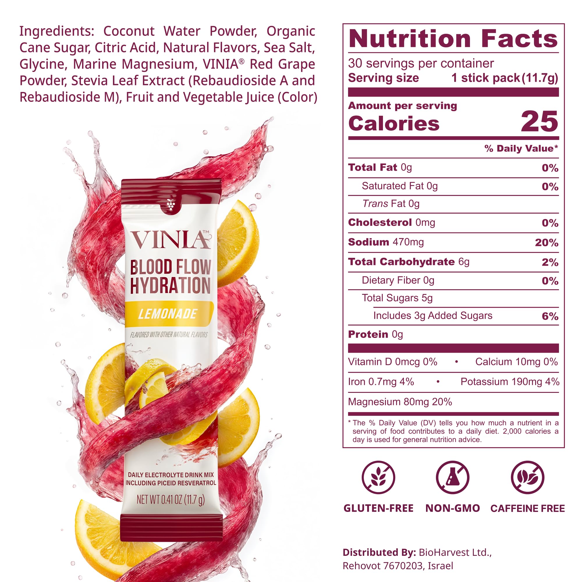 VINIA bottle lemonade pour demonstrates easy hydration for daily activity.