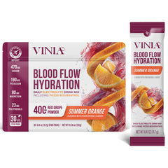 VINIA Resveratrol Electrolyte Hydration stick in Summer Orange for on-the-go hydration.