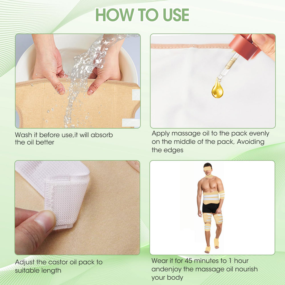 Viowey castor oil pack machine washable for easy care and reuse.