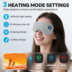 Visader cordless eye mask side view with adjustable universal fit