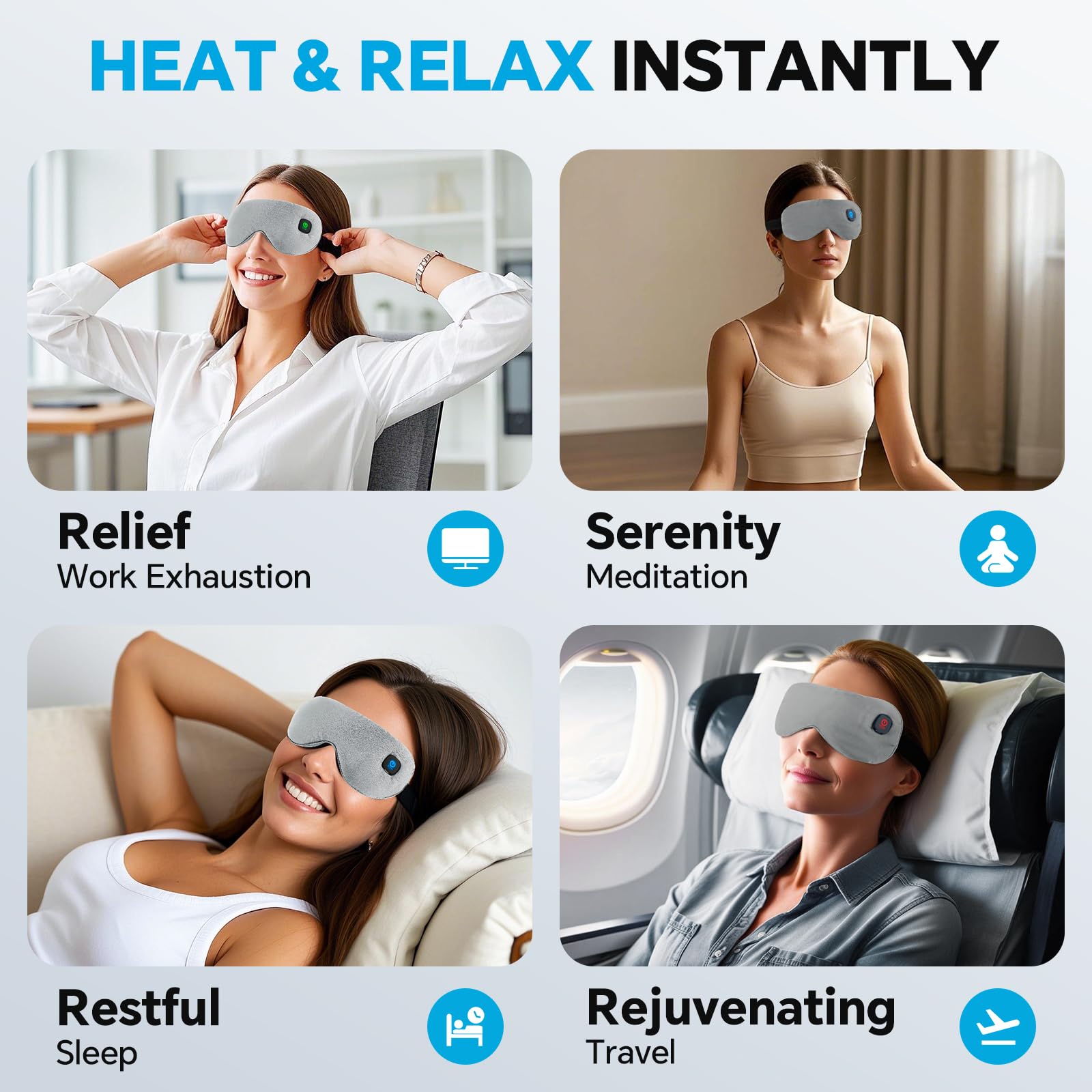 Visader travel pouch with eye mask for on-the-go wellness
