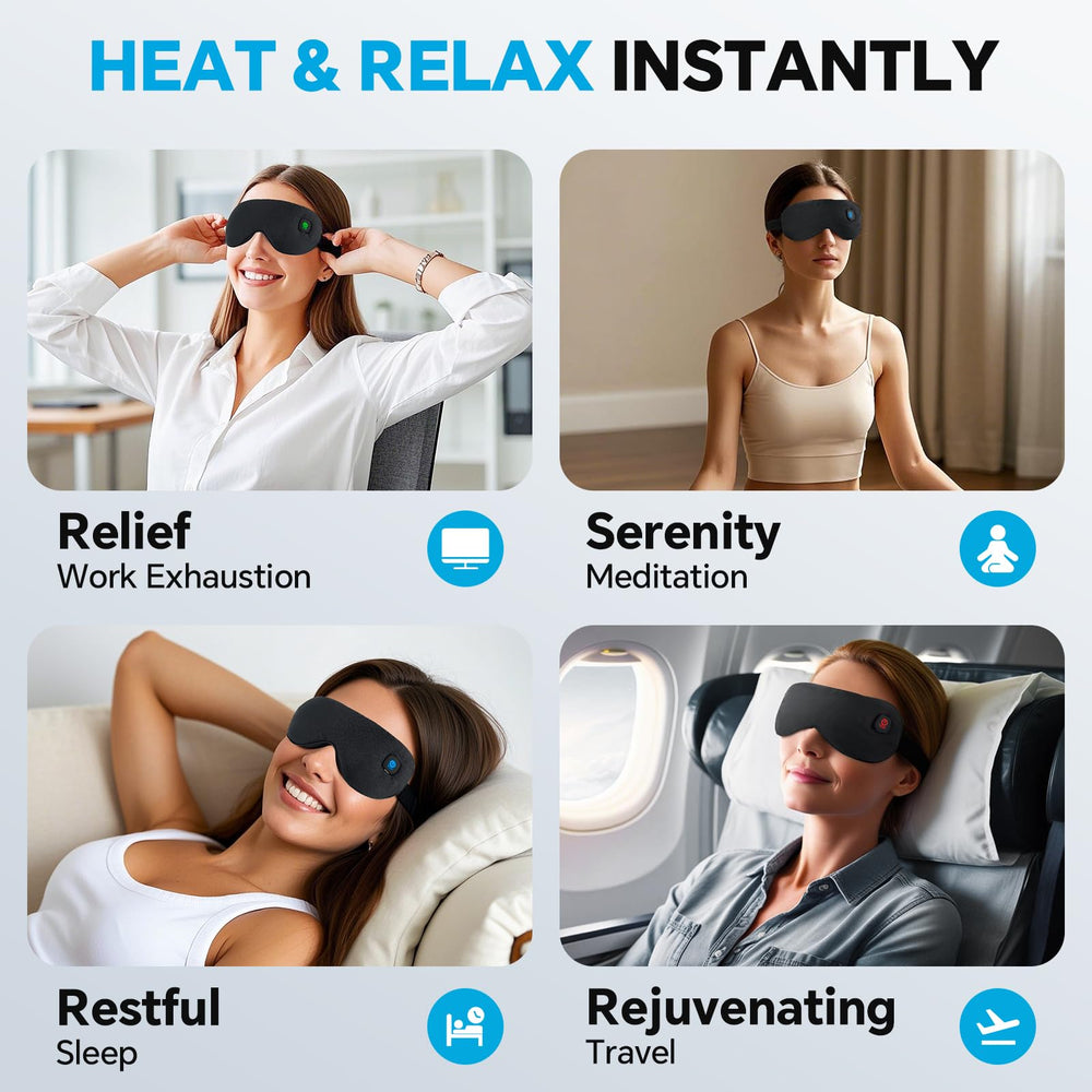 Visader usage during stye relief or relaxation with warm therapy.