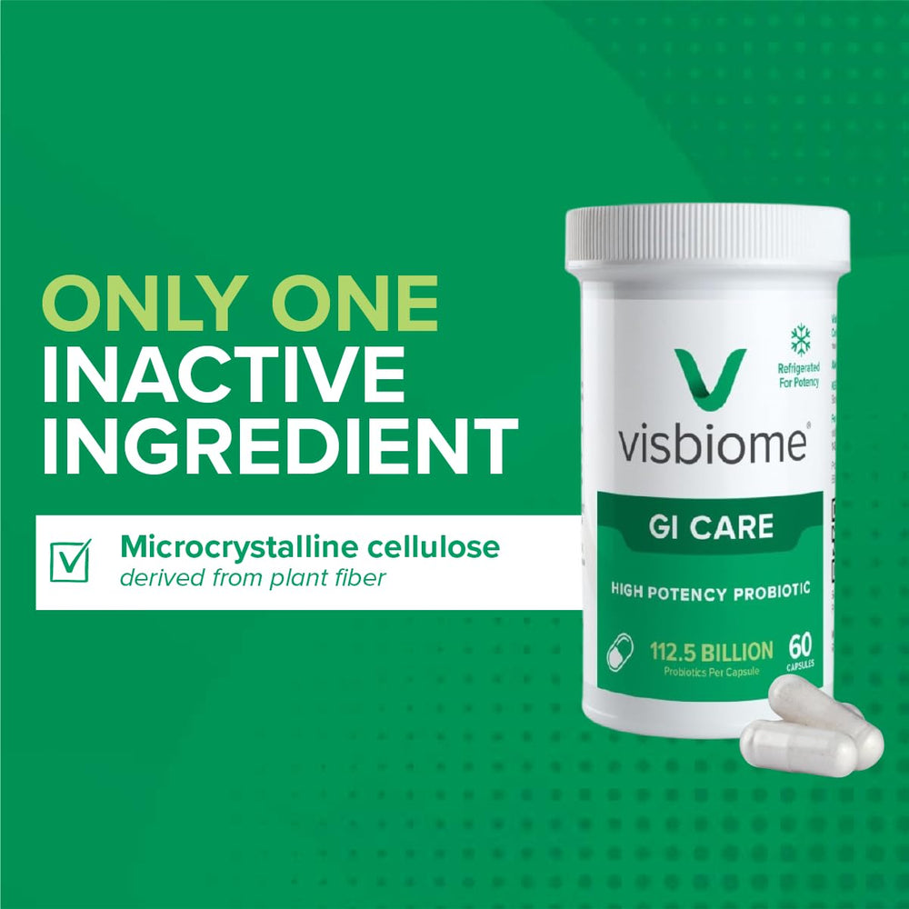 Visbiome GI Care ice packs emphasize temperature-controlled delivery.