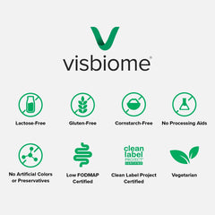 Visbiome GI Care cold storage tag communicates 2-8°C requirement.