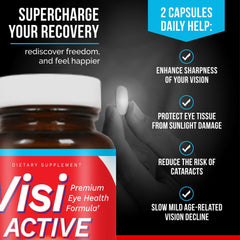 VisiActive label close-up with usage tips