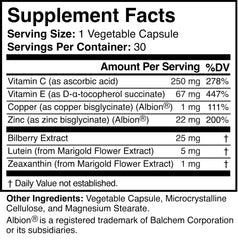 Visigard vegan gluten-free capsules for daily eye support.