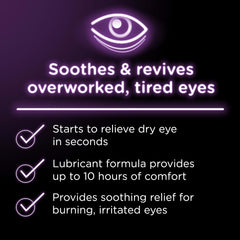 Visine Dry Eye Relief packaging highlighting portable on the go size