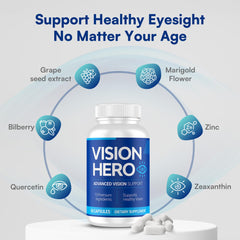 Vision Hero zeaxanthin nutrients package emphasizes research-backed eye nutrition